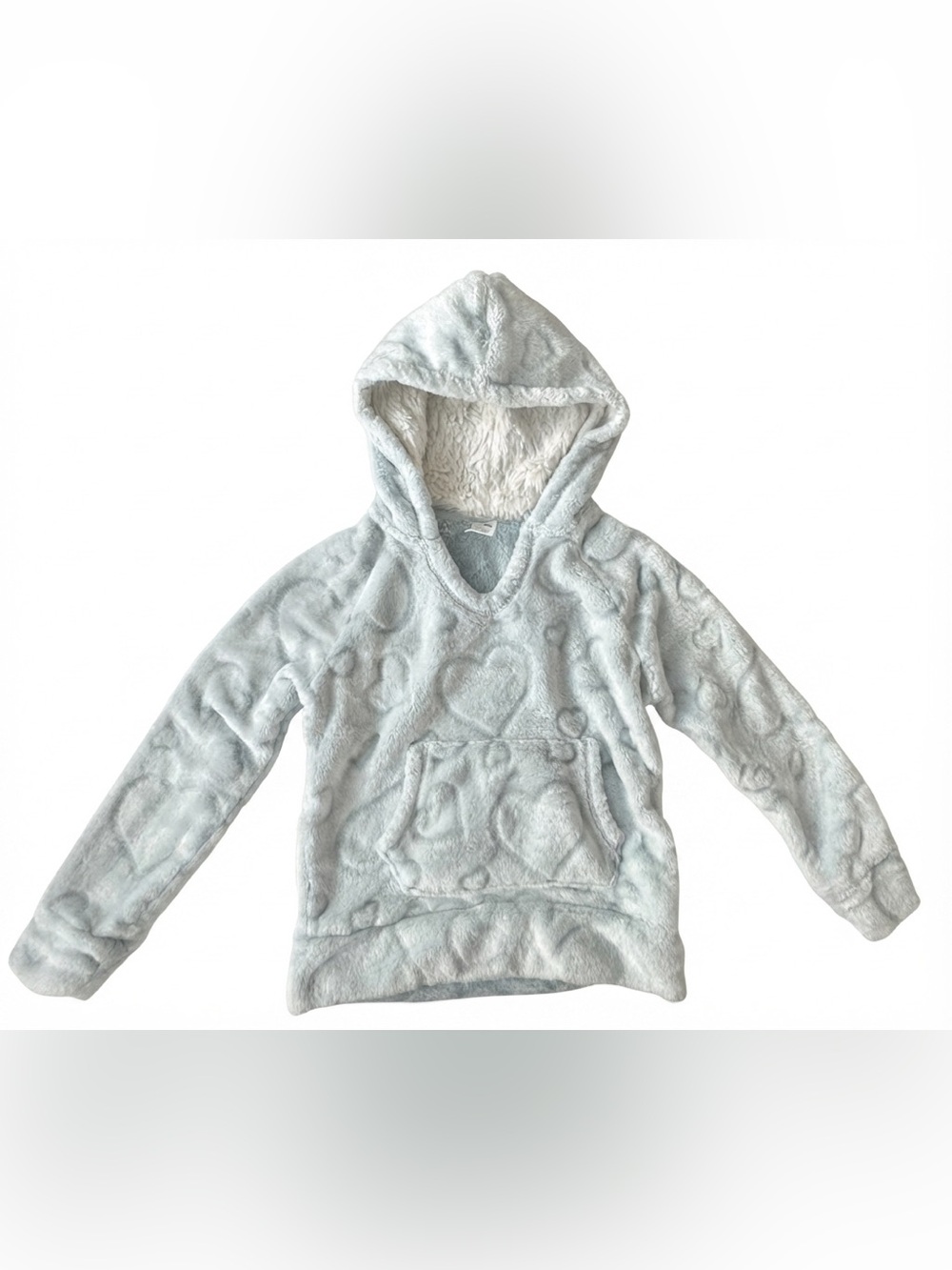 Member's Mark Girl's plush pullover, all-over embossed heart pattern.  Size 4T.